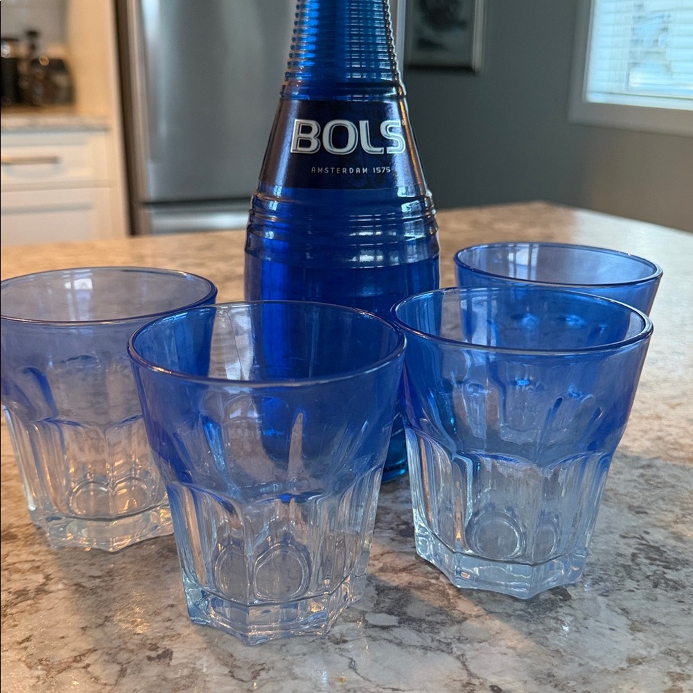 Set of 4 Vintage Libbey Gibraltar “Misty Blue”tumblers discontinued